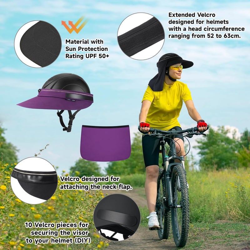 Tontron Horsriding Helmet Visor |Helmet Sunshade with Removable Neck Flap - Image 3